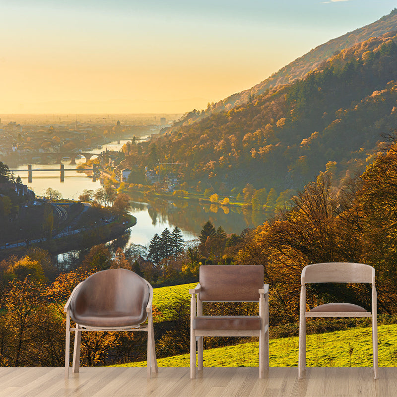 Customized Forest Scenery Wall Mural Mildew Resistant for Living Room Decor