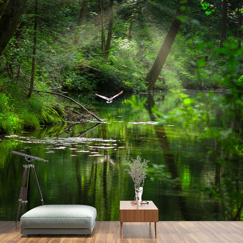 Forest Scenery Wall Mural Modernism Style Wall Decoration for Living Room