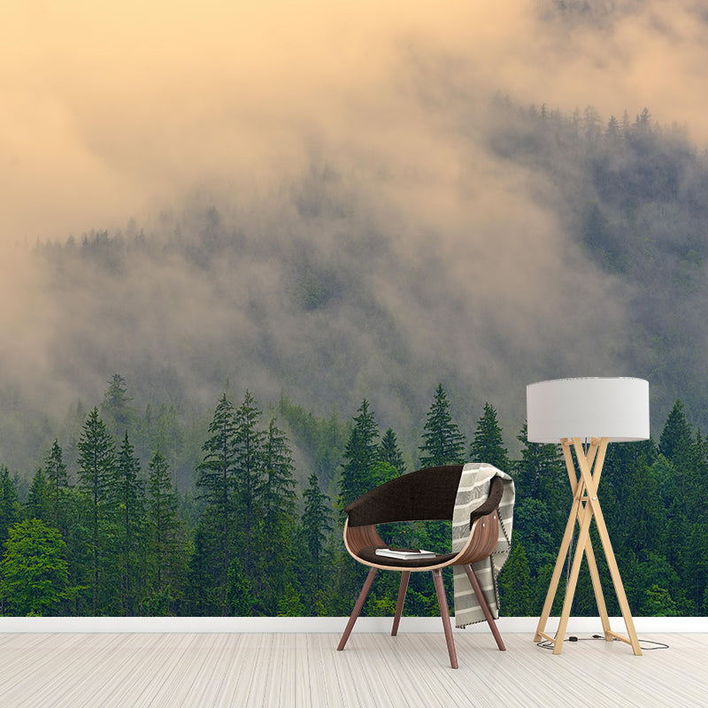 Forest Wall Mural Horizontal Photography Eco-friendly Wall Covering for Decoration