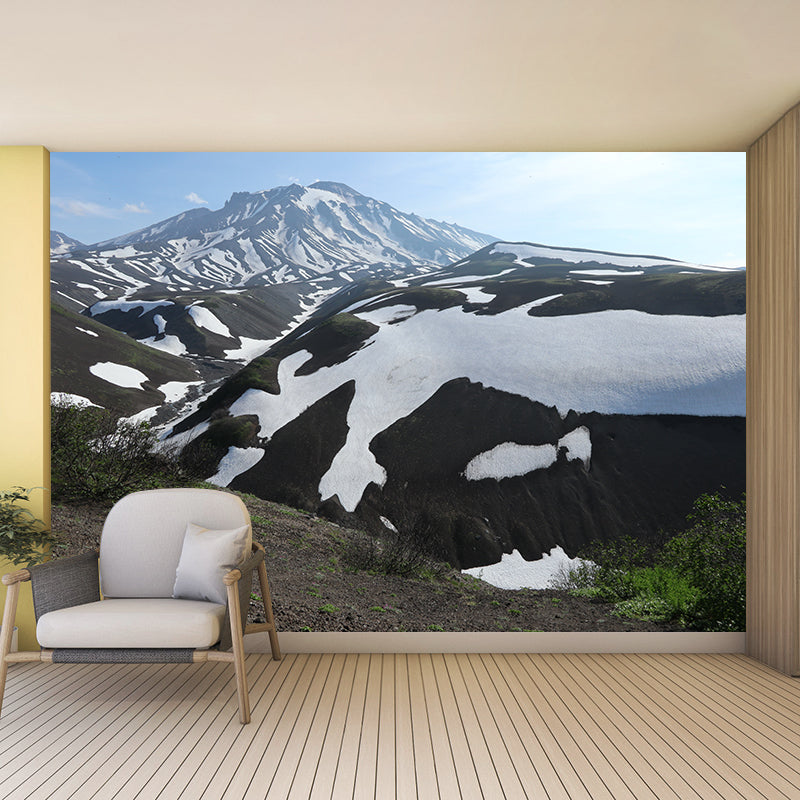 Mountain View Mural Wallpaper for Sleeping Room Wall Decor, Customized Size Available