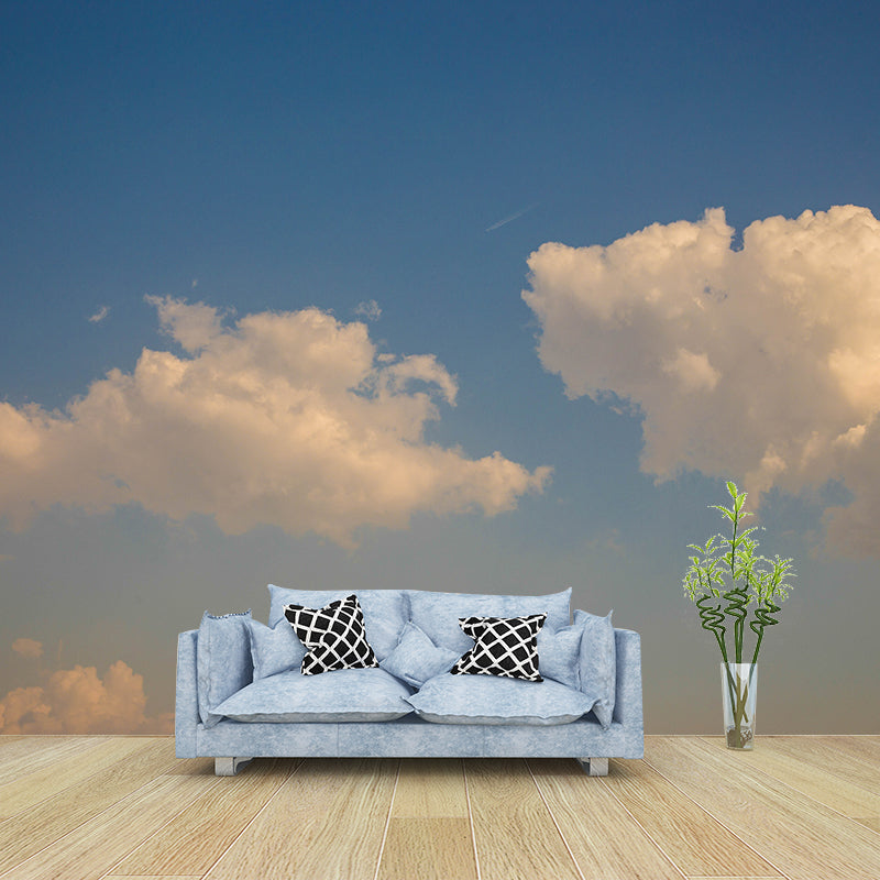 Cloudy Clear Sky Mural Wallpaper for Living Room Bathroom Home Decor, Waterproofing