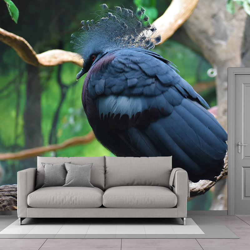 Victoria Crowned Pigeon Animal Mural Wallpaper for Living Room Home Decor