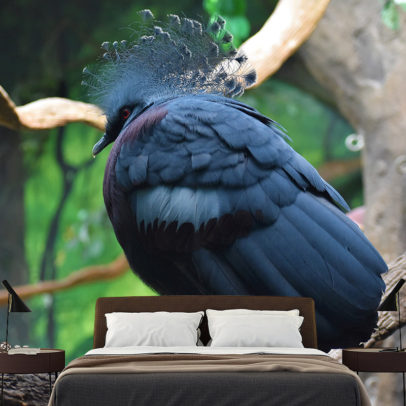 Victoria Crowned Pigeon Animal Mural Wallpaper for Living Room Home Decor