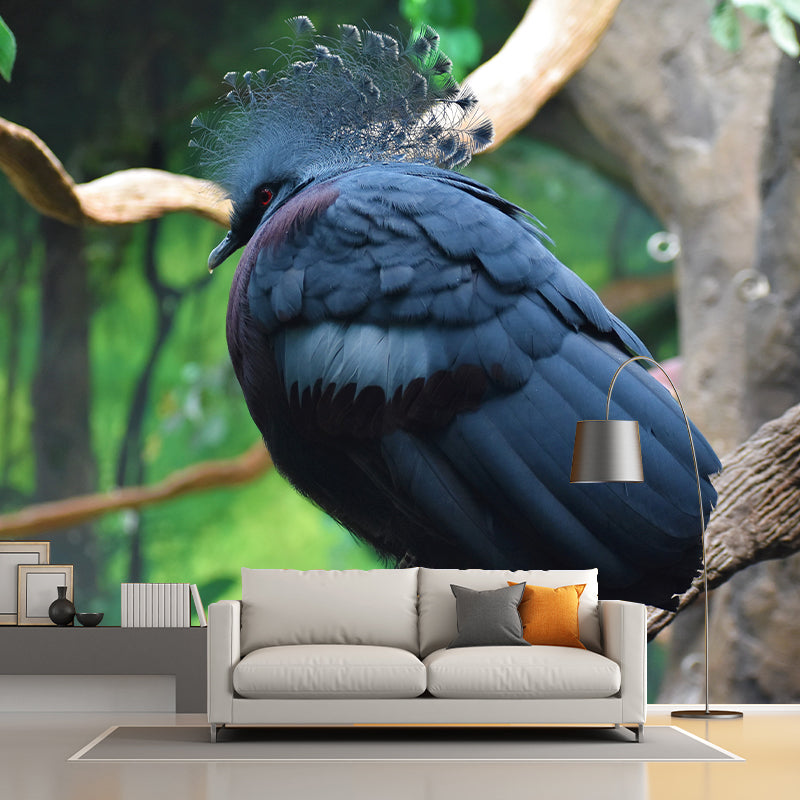 Victoria Crowned Pigeon Animal Mural Wallpaper for Living Room Home Decor