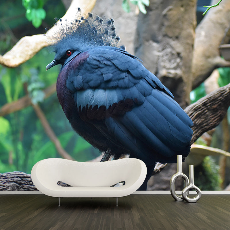 Victoria Crowned Pigeon Animal Mural Wallpaper for Living Room Home Decor