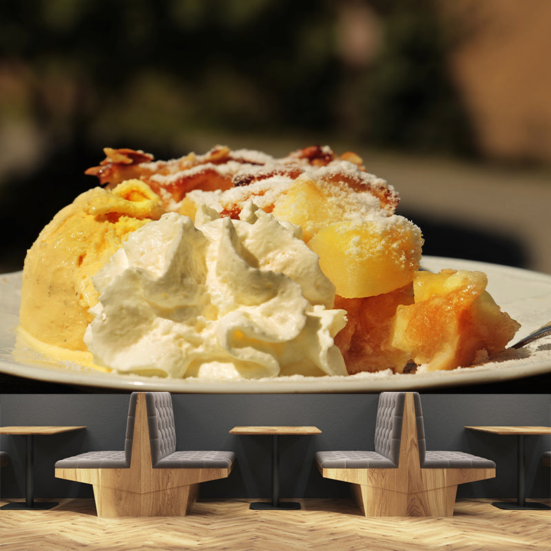 Modern Dessert Food Mural Wallpaper for Commerce Shop Decoration Wall Decal