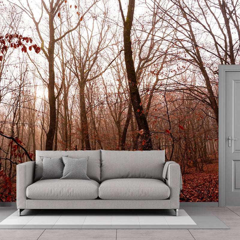 Modern Forest Trees Wall Mural for Sitting Room Bedroom Home Decor, Made to Measure