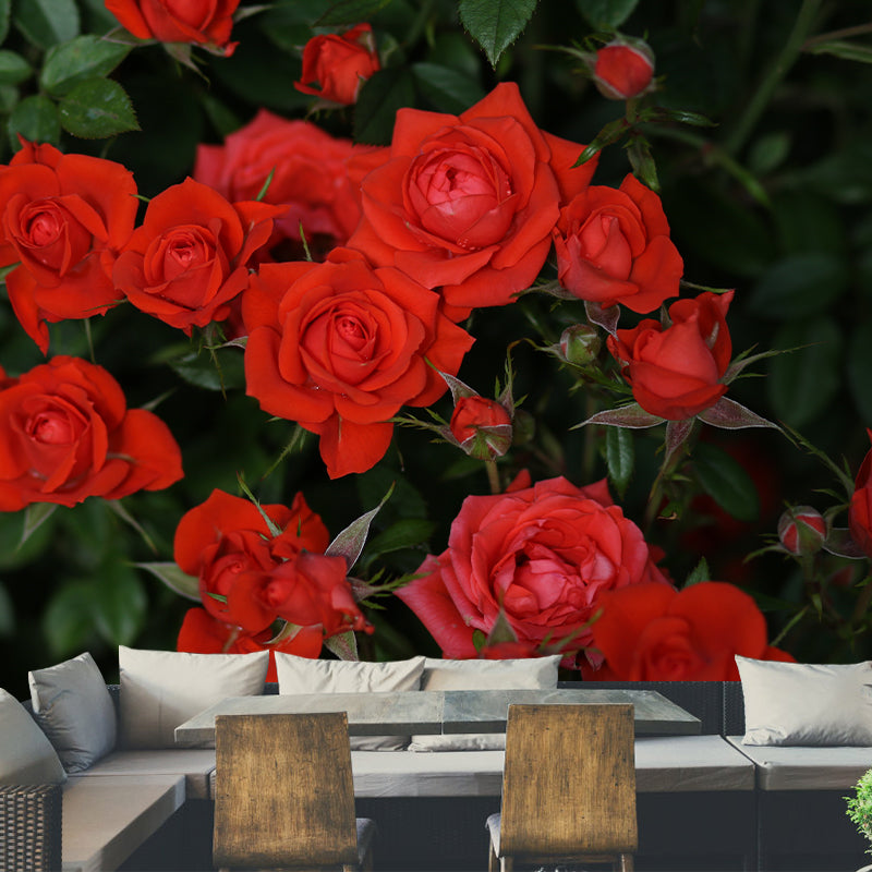 Rose Flower Wall Mural Modern Decoration Dining Room Wall Covering, Custom Printed