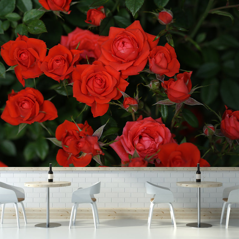 Rose Flower Wall Mural Modern Decoration Dining Room Wall Covering, Custom Printed