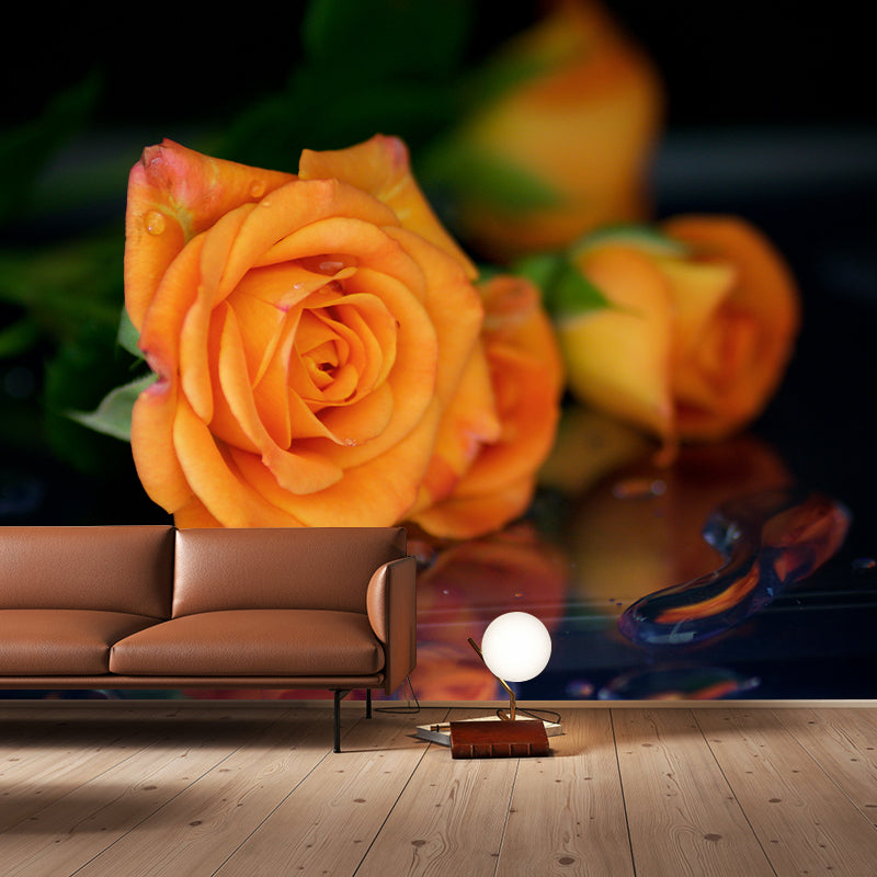 Rose Wall Mural for Bedroom Decor Bright Color for Home Decoration, Moisture Resistant