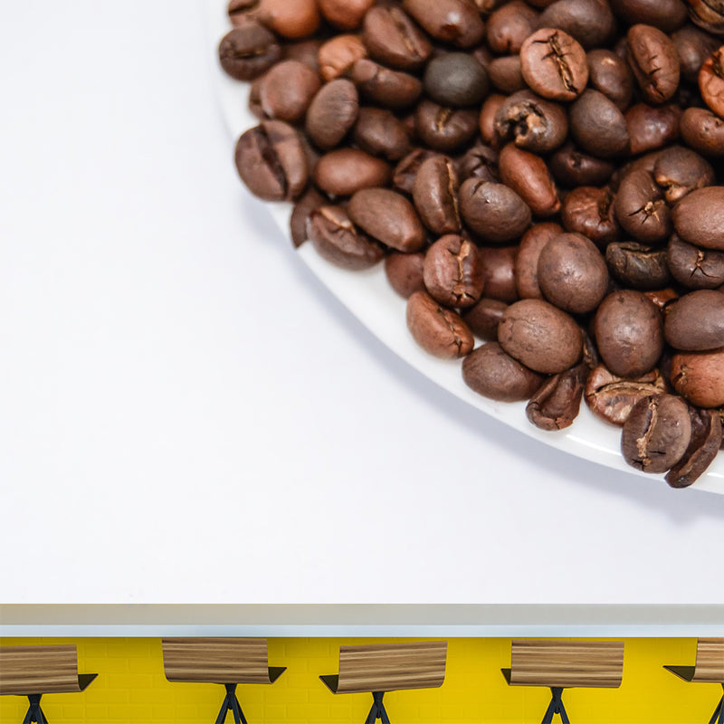 Coffee Beans Mural Wallpaper for Restaurant Decorative Stain Resistant