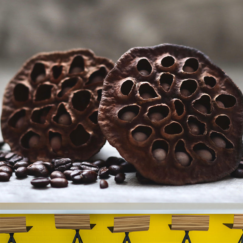 Customized Coffee Mural Wallpaper for Restaurant Wall Decor Stain Resistant