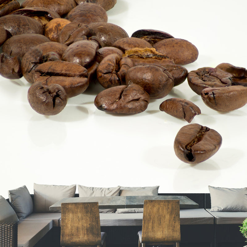 Photography Coffee Beans Mural Soft Color Mildew Resistant Wallpaper for Decoration