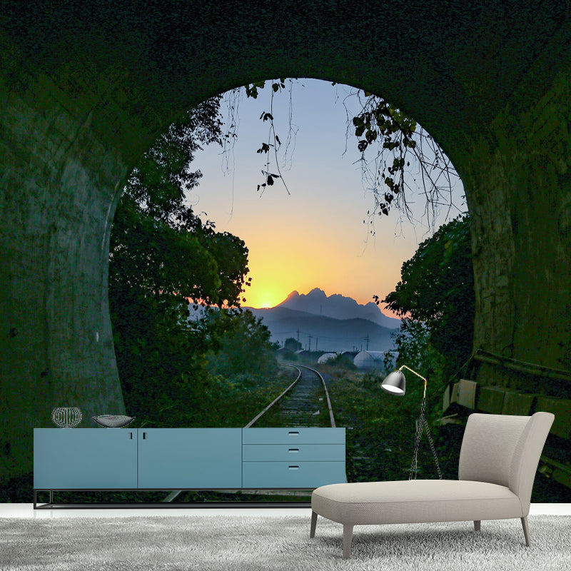 Soft Color 3D Art Illusion Mural Wallpaper Moisture Resistant for Wall Decor