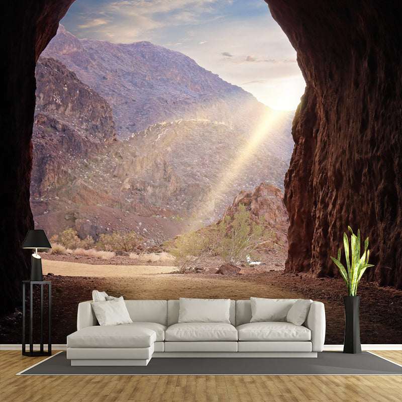 Soft Color 3D Art Illusion Mural Wallpaper Moisture Resistant for Wall Decor