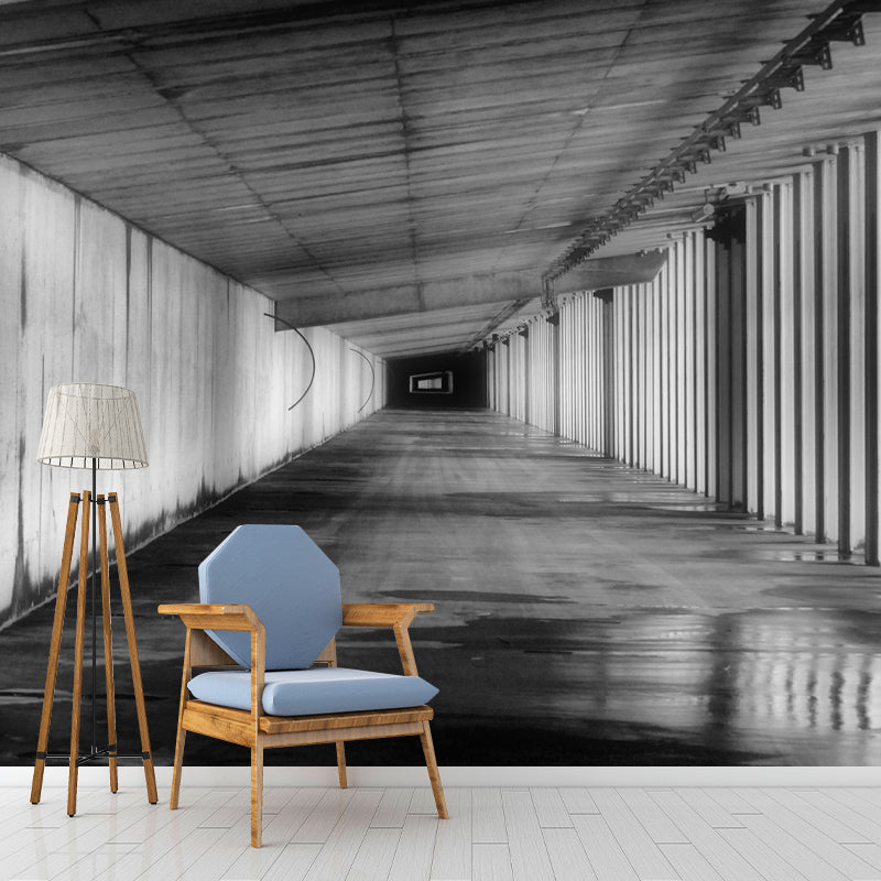 Soft Color 3D Art Illusion Mural Wallpaper Moisture Resistant for Living Room