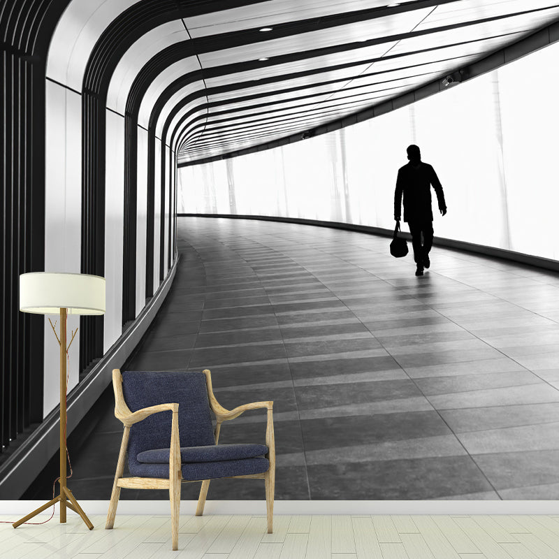 Soft Color 3D Art Illusion Mural Wallpaper Moisture Resistant for Living Room