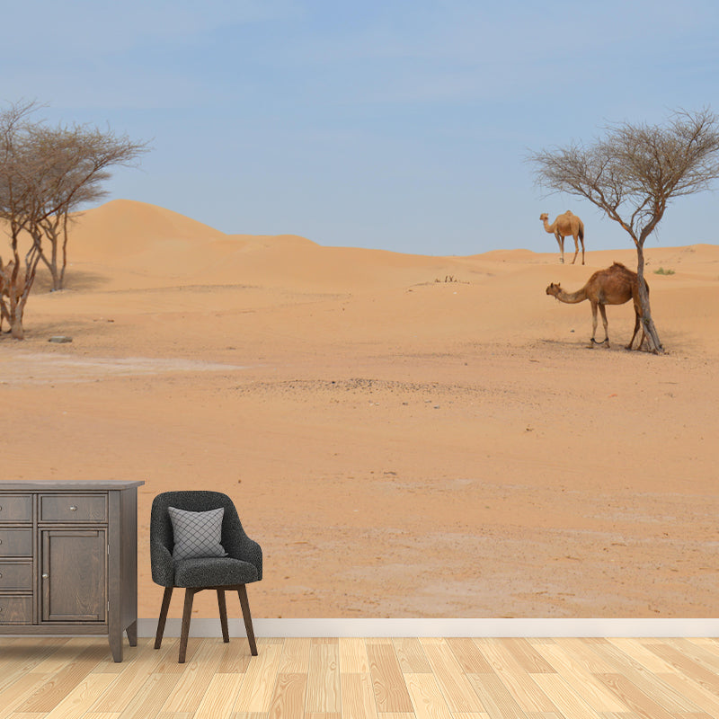 Soft Color Desert Mural Decal Nature Scenery Modern Mildew Resistant Wall Art