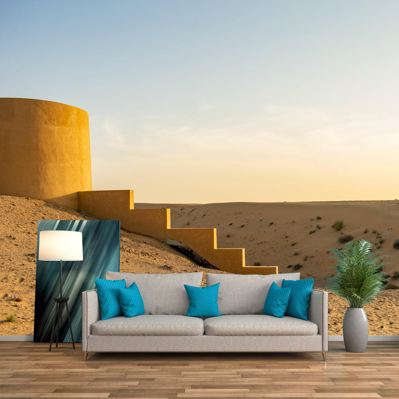 Customized Contemporary Style Desert Mural Environment Friendly for Sitting Room