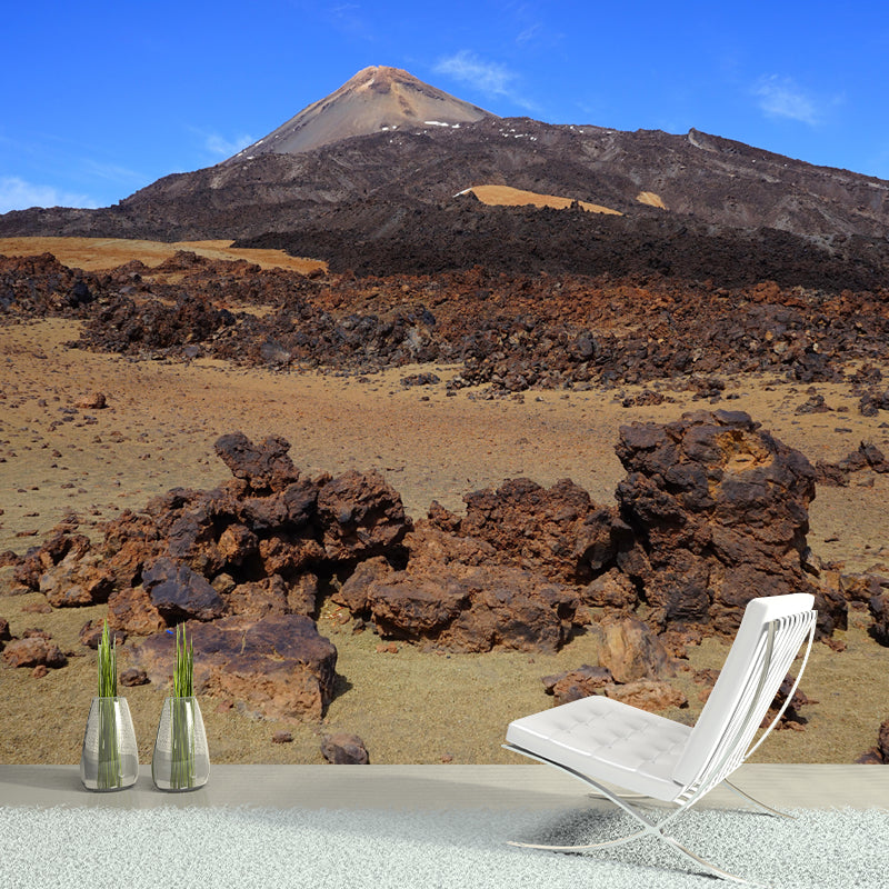 Modern Desert Landscapes Mural Mildew Resistant Wallpaper for Sitting Room