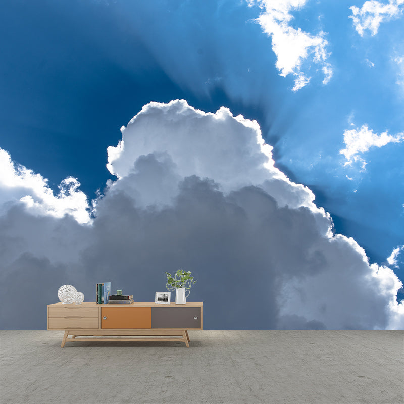 Sky with White Cloud Wall Murals for Living Room Gust Room, Water Resistant