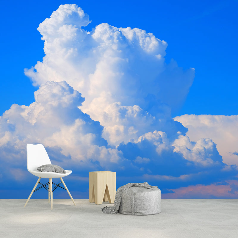 Sky with White Cloud Wall Murals for Living Room Gust Room, Water Resistant