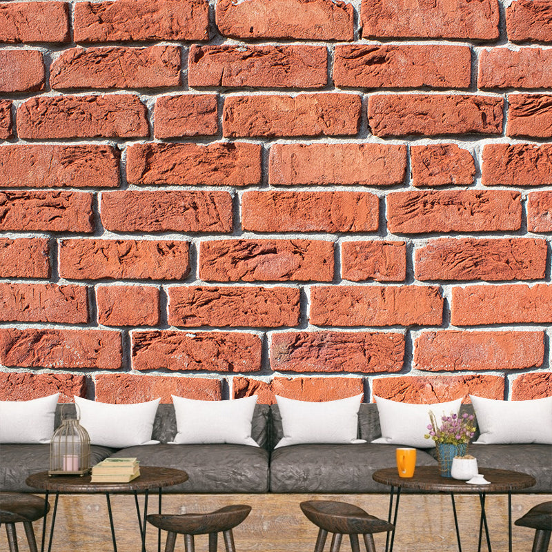 Industrial Style Dilapidated Brick Wall Mural for Dining Room, Personalized Size Available