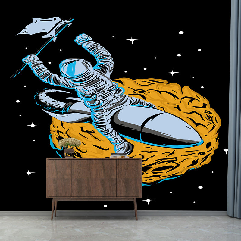 Cosmic Space Illustration Wall Mural for Home Children's Bedroom, Water Resistant