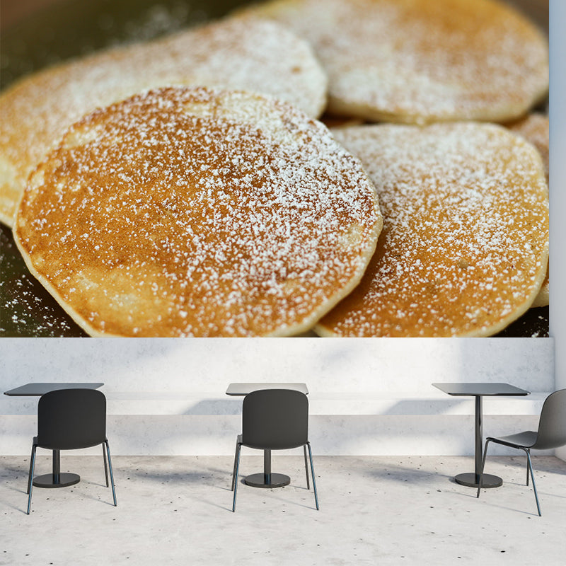 Delicious Pancakes Wall Mural Decal for Dessert Shop, Moisture Resistant