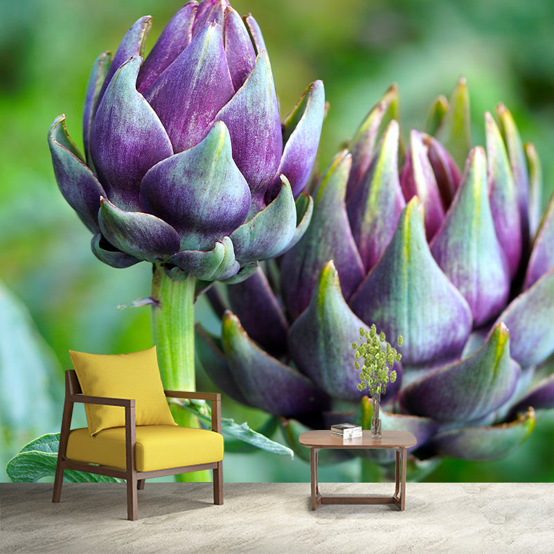 Artichoke Plant Removable Wall Mural for Reading Room, Water Resistant
