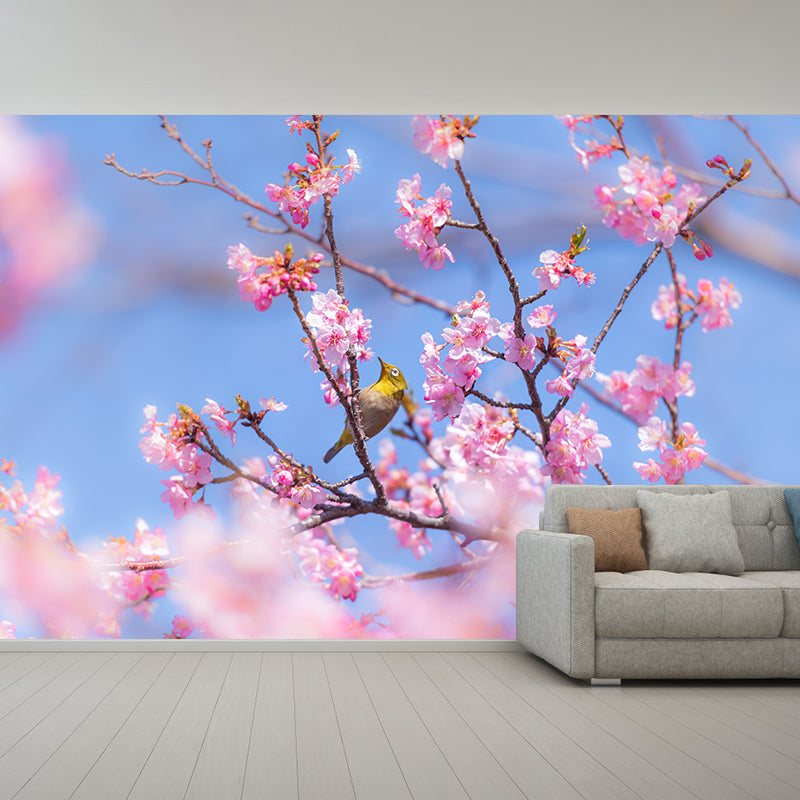 Cherry Blossom Modern Wall Covering for Sleeping Room House Decor, Waterproofing
