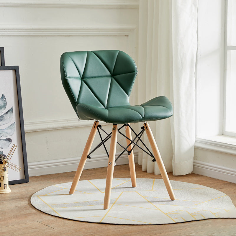 Moderner Innen- und Außenerholzstuhl Esszimmer Armless Wingback Side Stuhl