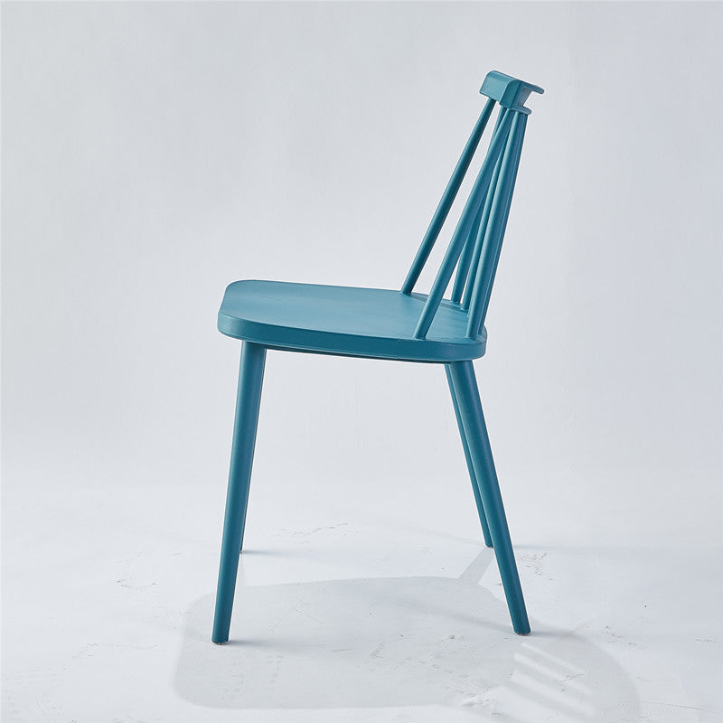 Chaise de salle à manger en plastique contemporain slat dossier arrière sans bras sans cuisine