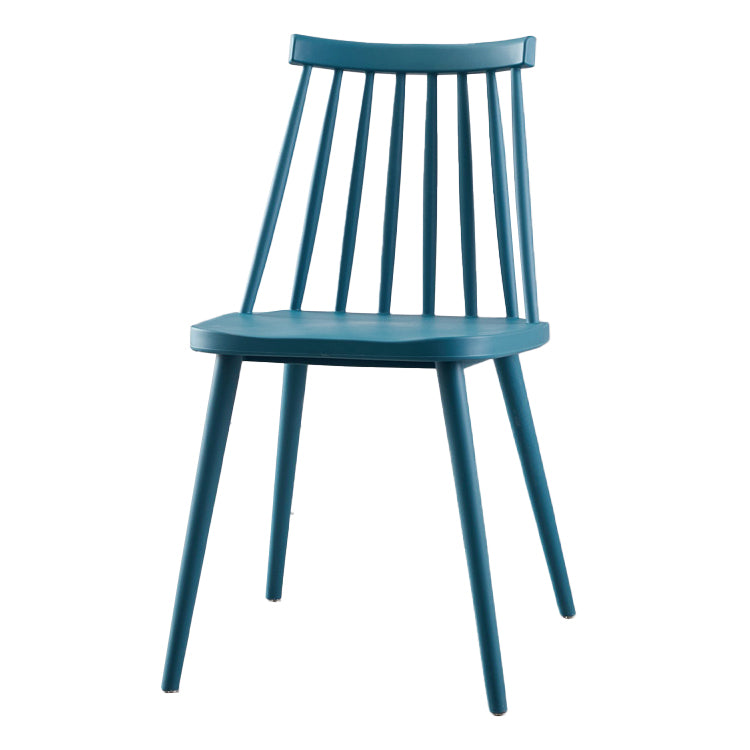Chaise de salle à manger en plastique contemporain slat dossier arrière sans bras sans cuisine