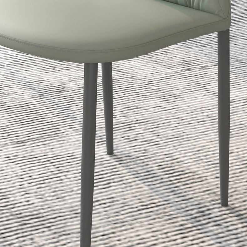 Contemporary Metal Dining Room Chairs PU Leather Dining Chairs for Home Use