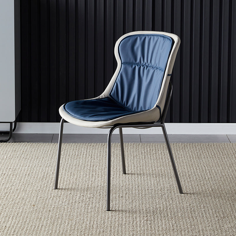 Cuir de Microfibre de style scandinave dinant la chaise sans bras arrière solide de chaises