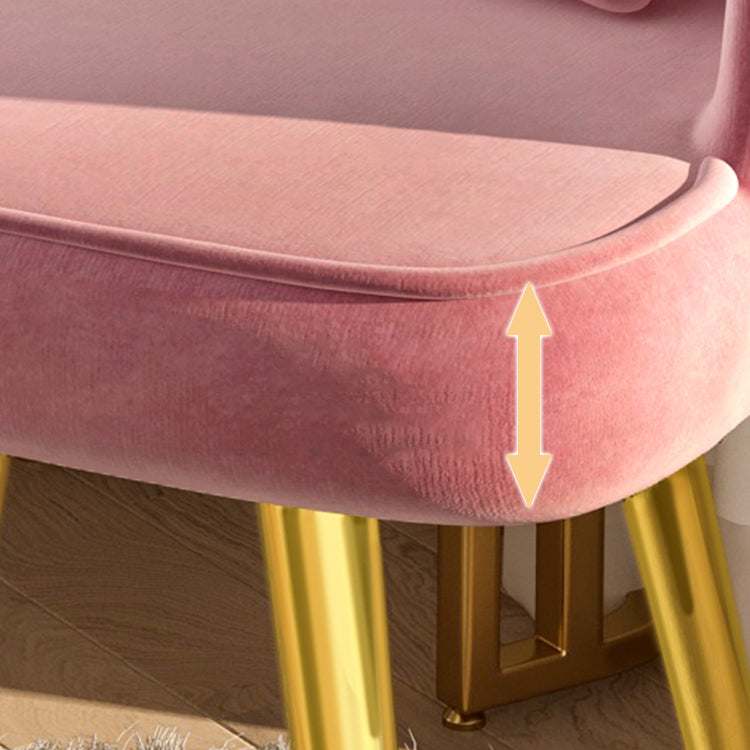 Modern Dining Side Chair with Metal Legs Solid Back Armchair for Home Use
