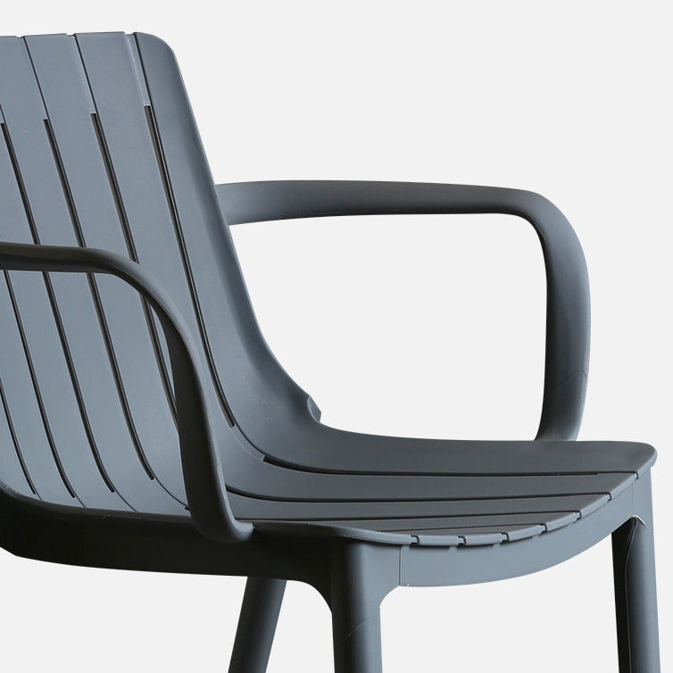 Modern Plastic Dining Armless Chair Open Back Dining Side Chair for Kitchen