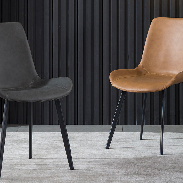 Contemporary Metal Dining Room Chairs Leather Dining Chairs for Home Use