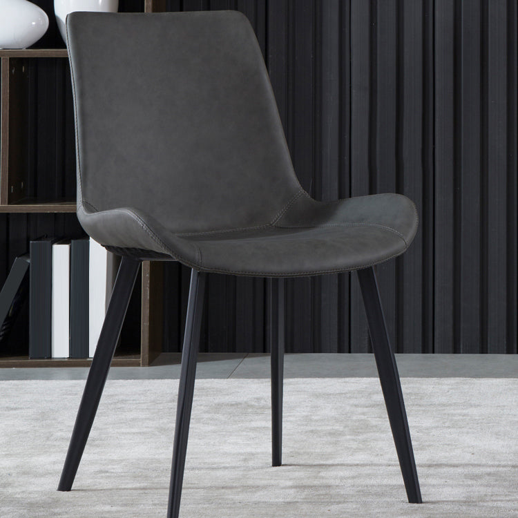 Contemporary Metal Dining Room Chairs Leather Dining Chairs for Home Use