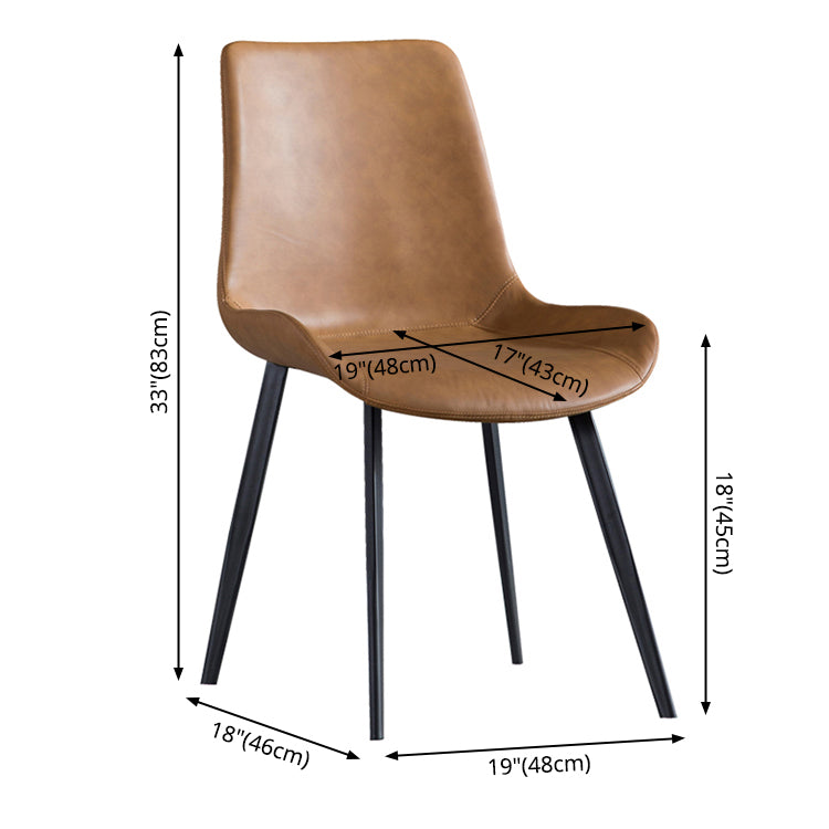 Contemporary Metal Dining Room Chairs Leather Dining Chairs for Home Use