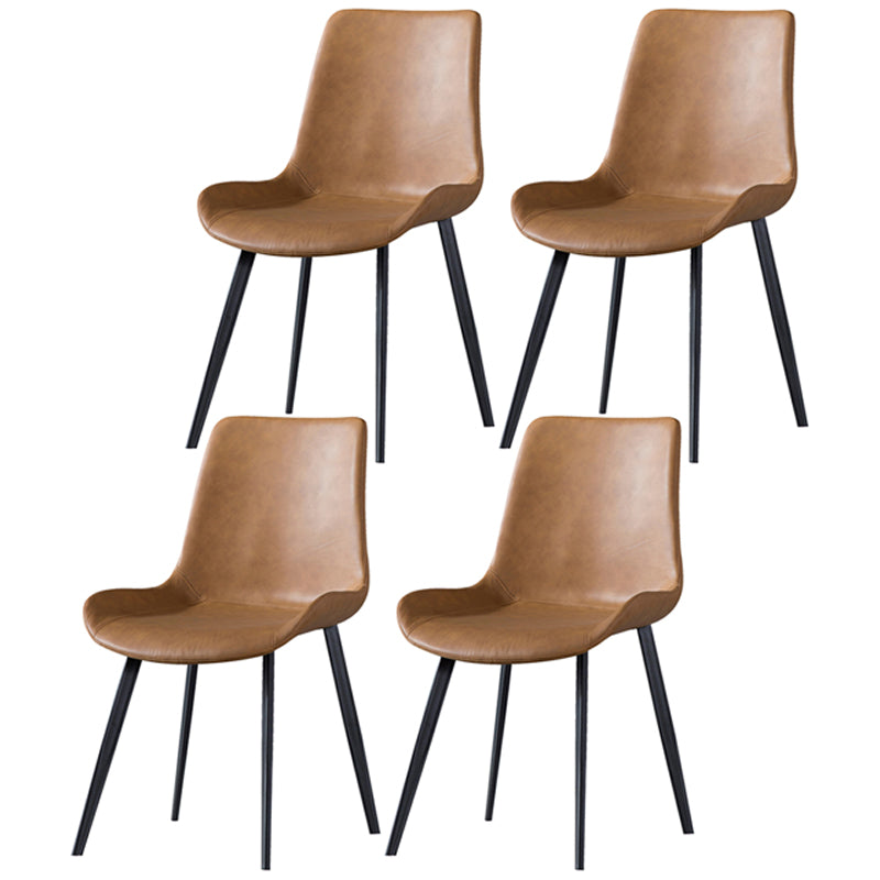 Contemporary Metal Dining Room Chairs Leather Dining Chairs for Home Use