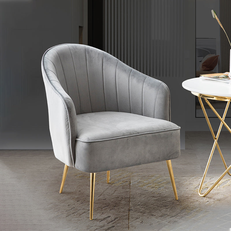 Contemporary Style Upholstered Arm Dining Chair Solid Back Side Chair for Home