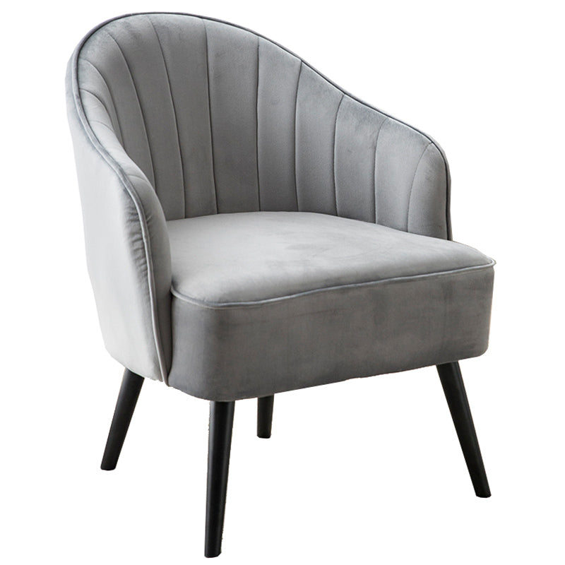 Contemporary Style Upholstered Arm Dining Chair Solid Back Side Chair for Home