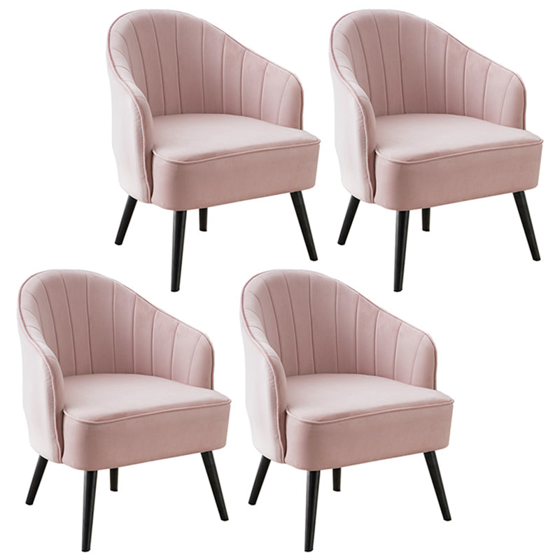 Contemporary Style Upholstered Arm Dining Chair Solid Back Side Chair for Home