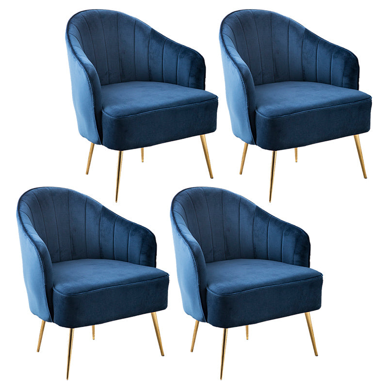 Contemporary Style Upholstered Arm Dining Chair Solid Back Side Chair for Home
