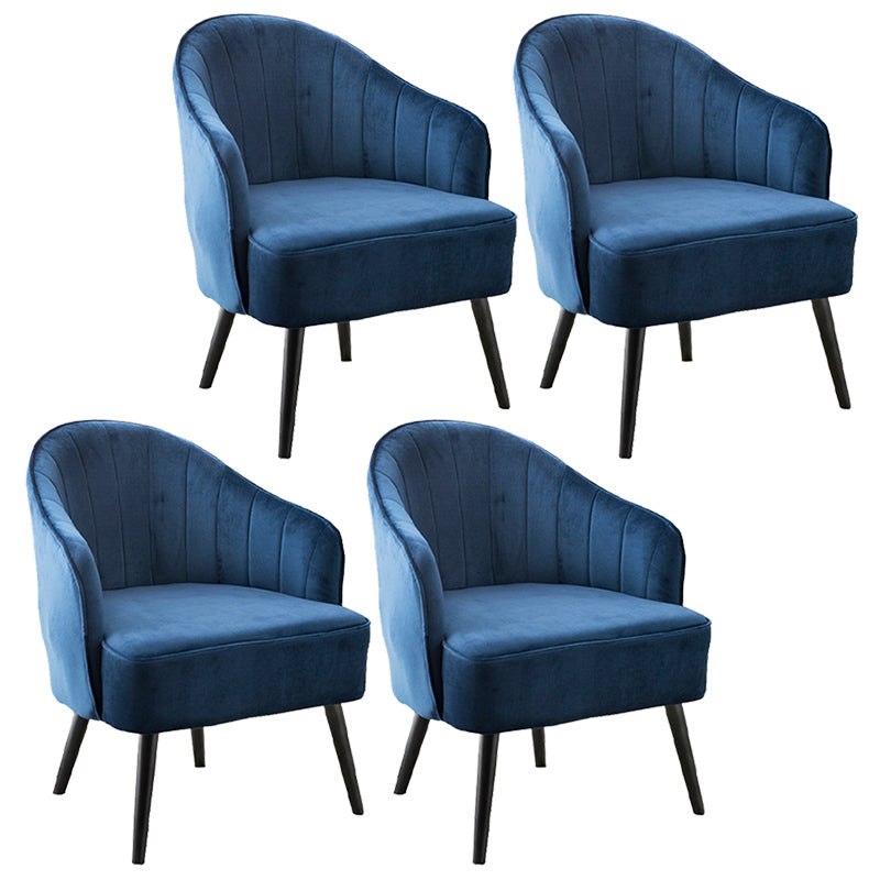 Contemporary Style Upholstered Arm Dining Chair Solid Back Side Chair for Home