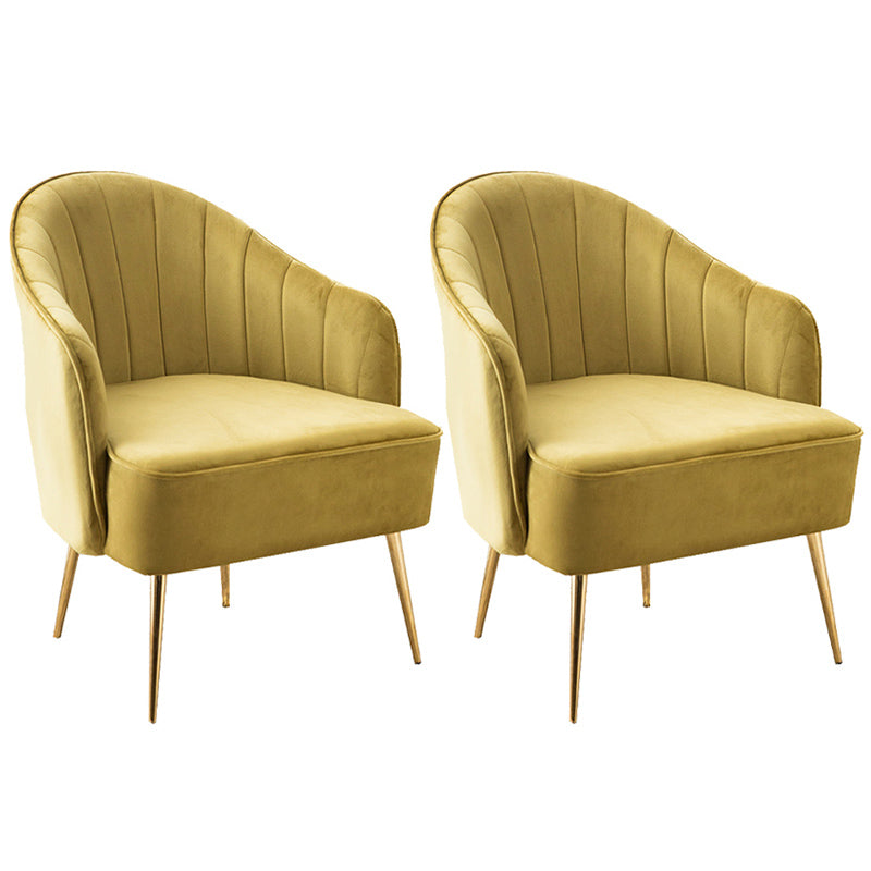 Contemporary Style Upholstered Arm Dining Chair Solid Back Side Chair for Home
