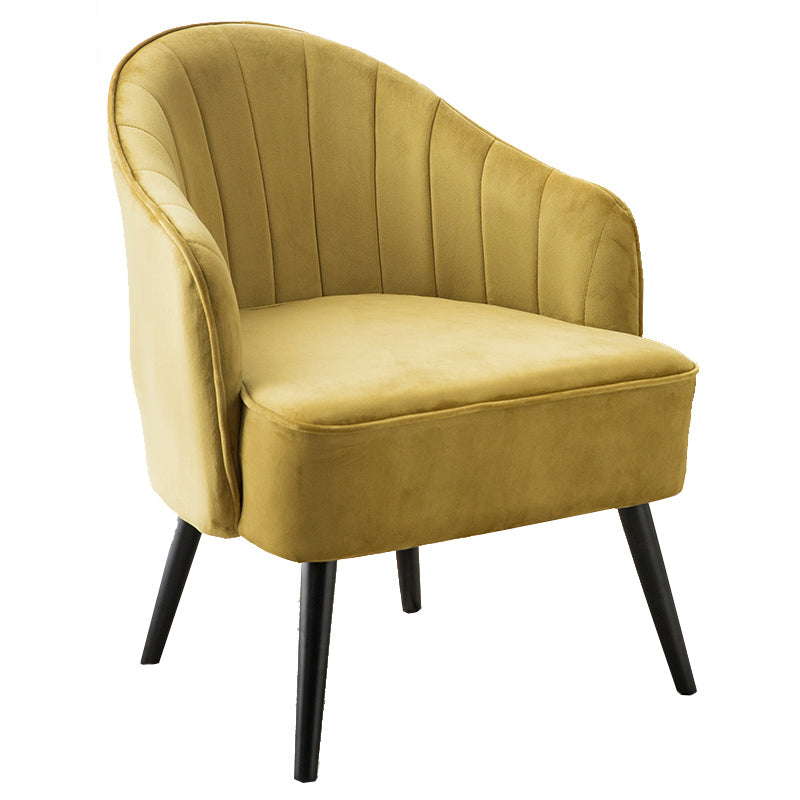 Contemporary Style Upholstered Arm Dining Chair Solid Back Side Chair for Home