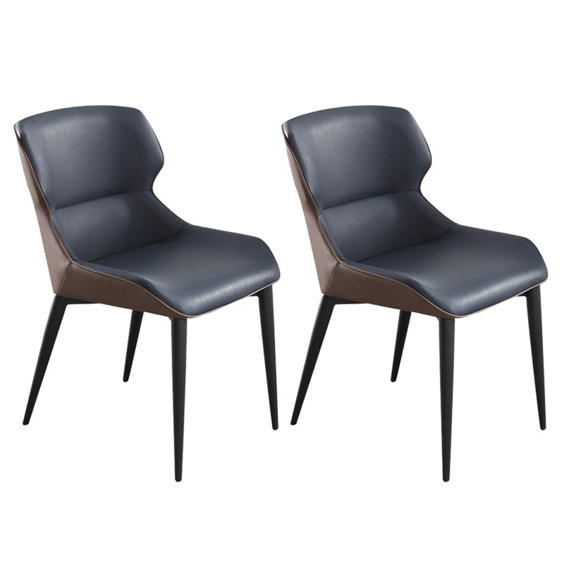 Contemporary Metal Dining Room Chairs Wingback Side Armchair for Home Use